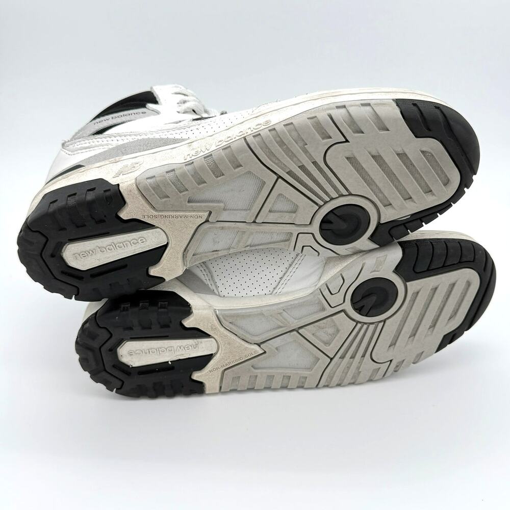 New Balance 650R Leather High Top Sneakers White Black Men's 7 Women's 8.5 Retro - Picture 7 of 9